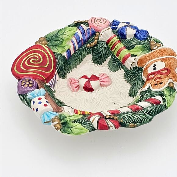 8" All Purpose Bowl Sugar Plum Christmas by Fitz &‎ Floyd 1996 - Picture 1 of 5